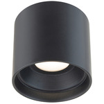 Squat Color Select Outdoor Ceiling Light - Black / Frosted
