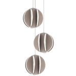 Carillion Multi Light Pendant - Brushed Nickel / White