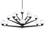 Double Bubble Chandelier - Black / Clear