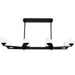 Double Bubble Linear Chandelier - Black / Clear