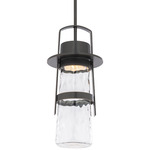 Balthus Outdoor Pendant - Oil Rubbed Bronze / Clear Hammered