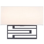 Vander Color Select Horizontal Wall Sconce - Black / Ivory