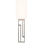 Vander Color Select Vertical Wall Sconce - Brushed Nickel / Ivory