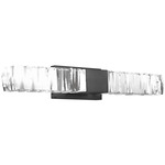 Juliet Double Wall Sconce - Black / Clear