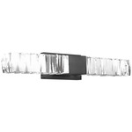 Juliet Double Wall Sconce - Black / Clear