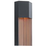 Dusk Outdoor Wall Sconce - Black / Dark Walnut / Silk Screened