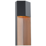 Dusk Outdoor Wall Sconce - Black / Dark Walnut / Silk Screened