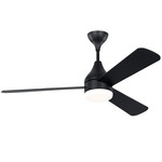 Streaming Smart Ceiling Fan with Light - Midnight Black