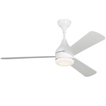 Streaming Smart Ceiling Fan with Light - Matte White