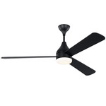 Streaming Smart Ceiling Fan with Light - Midnight Black