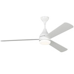 Streaming Smart Ceiling Fan with Light - Matte White