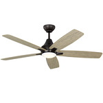 Lowden Ceiling Fan with Light - Aged Pewter / Light Grey Weathered Oak / Frosted