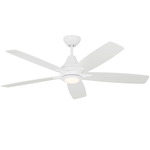 Lowden Ceiling Fan with Light - Matte White / Matte White / Frosted