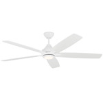 Lowden Smart Ceiling Fan with Light - Matte White / Matte White / Frosted