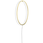 Ellisse Floor Lamp / Wall Sconce - Gold Anodized / Opal