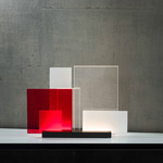On Lines Table Lamp - Black / Red
