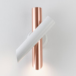 Tubes 2 Wall Sconce - Copper / Opal