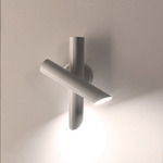 Tubes 2 Wall Sconce - Grey White / Opal