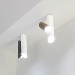 Tubes Large Ceiling Light Fixture - White / Dark Gray