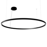 Zirkol C Downlight Pendant - Matte Black / Opal