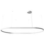 Zirkol Oval Downlight Pendant - Matte White / Opal