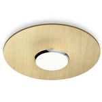 Sky Dome Wall/Ceiling Light - Polished Aluminum / White Oak