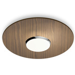 Sky Dome Wall/Ceiling Light - Polished Aluminum / Walnut