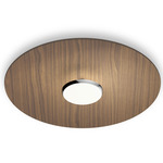 Sky Dome Wall/Ceiling Light - Polished Aluminum / Walnut