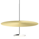 Sky Dome Pendant - Polished Aluminum / Brushed Brass