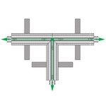 TruTrack Magnetic 2-Circuit Recessed Track T Power Feed - White
