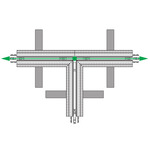 TruTrack Magnetic 2-Circuit Recessed Track T Power Feed - White