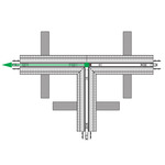 TruTrack Magnetic 2-Circuit Recessed Track T Power Feed - White