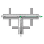 TruTrack Magnetic 2-Circuit Recessed Track T Power Feed - White