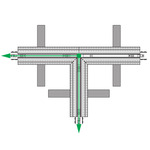 TruTrack Magnetic 2-Circuit Recessed Track T Power Feed - White