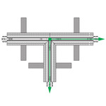 TruTrack Magnetic 2-Circuit Recessed Track T Power Feed - White