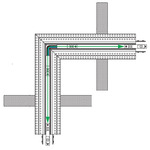 TruTrack Magnetic 2-Circuit Recessed Track L Connector - White