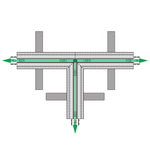 TruTrack Magnetic 2-Circuit Recessed Track T Connector - White