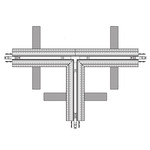 TruTrack Magnetic 2-Circuit Recessed Track T Connector - White
