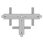 TruTrack Magnetic 2-Circuit Recessed Track T Connector - White