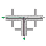 TruTrack Magnetic 2-Circuit Recessed Track T Connector - White