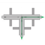 TruTrack Magnetic 2-Circuit Recessed Track T Connector - White