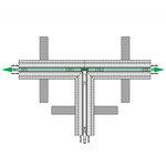 TruTrack Magnetic 2-Circuit Recessed Track T Connector - White