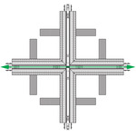 TruTrack Magnetic 2-Circuit Recessed Track X Connector - White