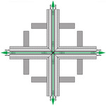 TruTrack Magnetic 2-Circuit Recessed Track X Connector - White