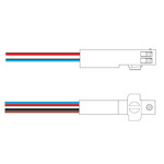 Trutrack Trim Magnetic 2-Circuit Recessed Track Power Feed - White