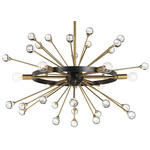 Ariel Chandelier - Black / Gold / Crystal