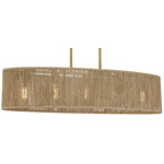 Ashe Linear Chandelier - Warm Brass