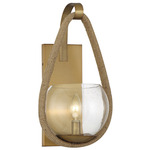 Ashe Wall Sconce - Warm Brass / Clear