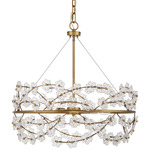 Camille Chandelier - Warm Brass / Clear