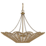 Cyperas Pendant - Warm Brass